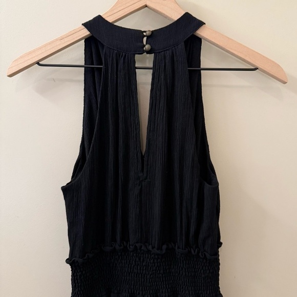 Anthropologie Bionda Plisse jumpsuit Sleeveless Gauzy v neck in Black size small - Picture 9 of 11